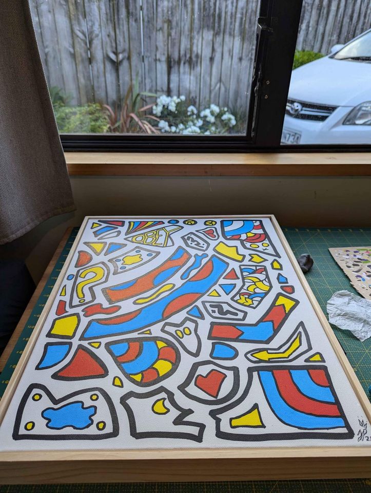 Protagonist - Framed Acrylic on Canvas (520mm x 420mm)