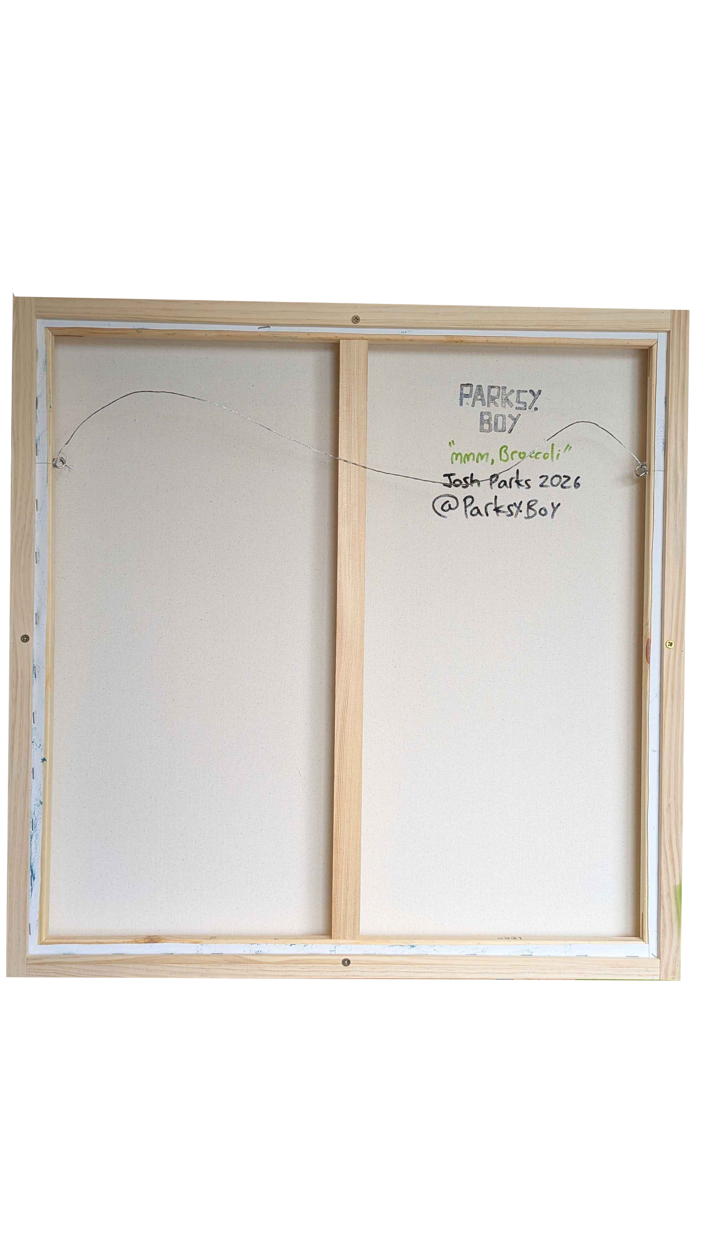 Mmm, Broccoli - Framed Acrylic on Canvas (620mm x 620mm)