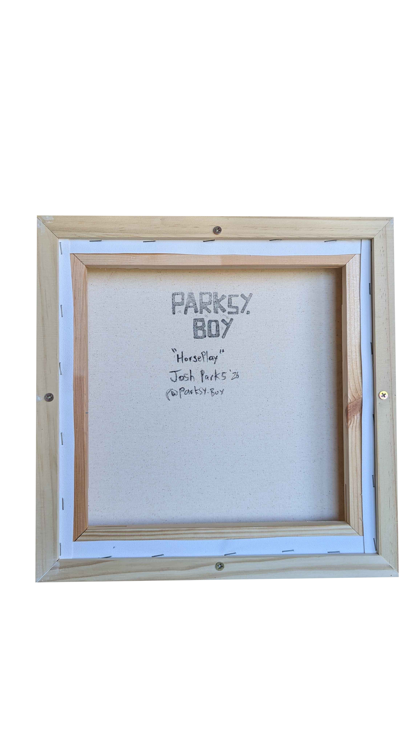 Horseplay - Framed Acrylic on Canvas (325mm x 325mm)