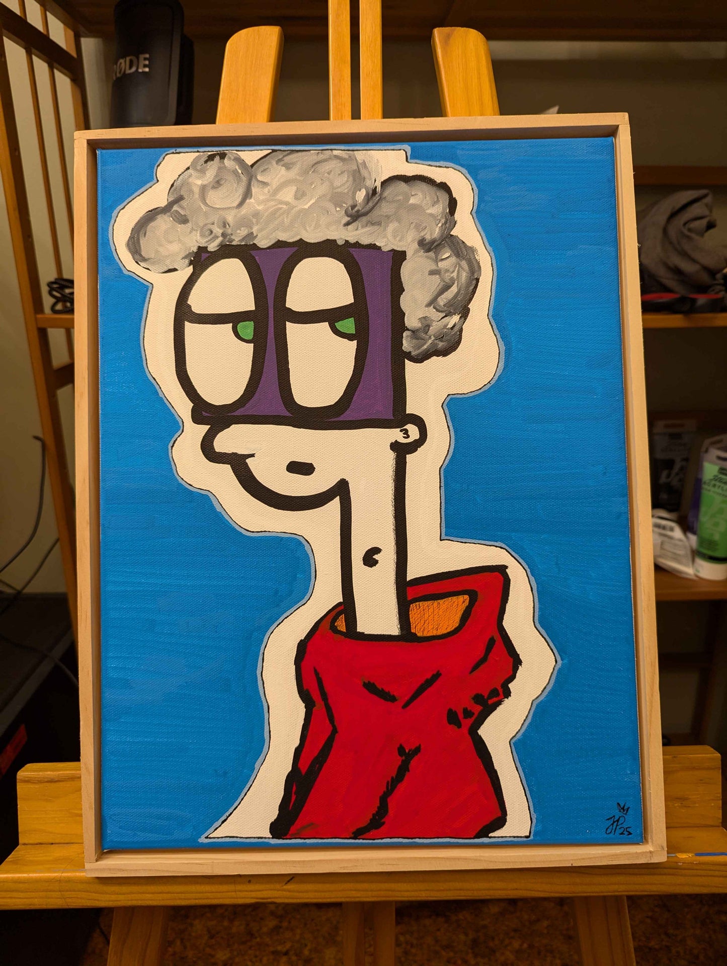 Ninja Boy - Framed Acrylic on Canvas (420mm x 320mm)