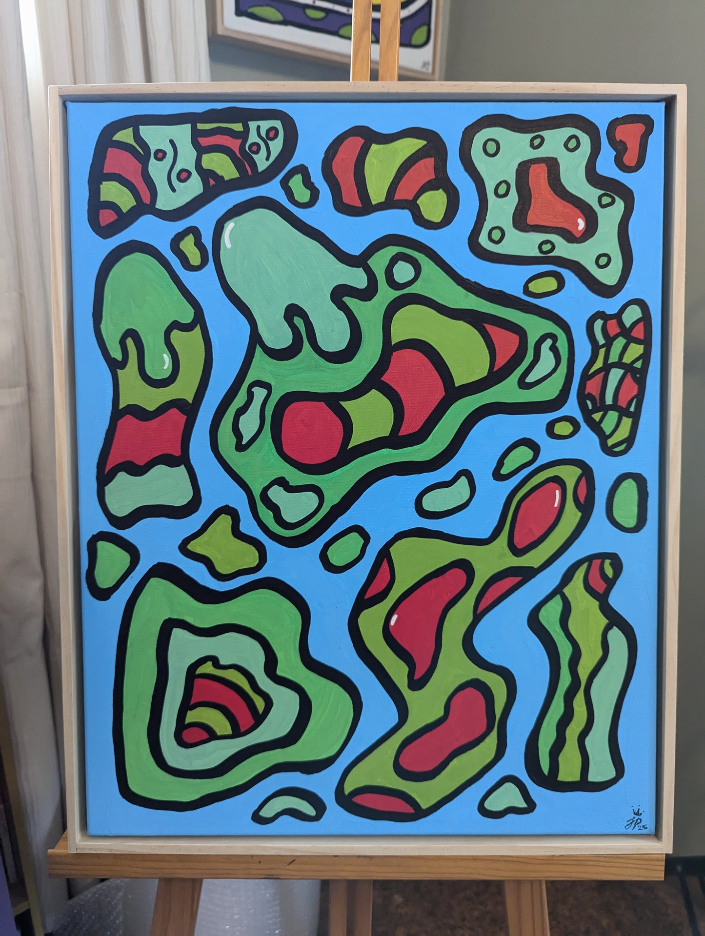 Floor is Lava - Framed Acrylic on Canvas (520mm x 420mm)