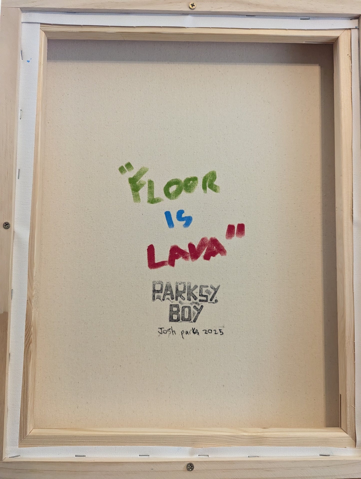 Floor is Lava - Framed Acrylic on Canvas (520mm x 420mm)