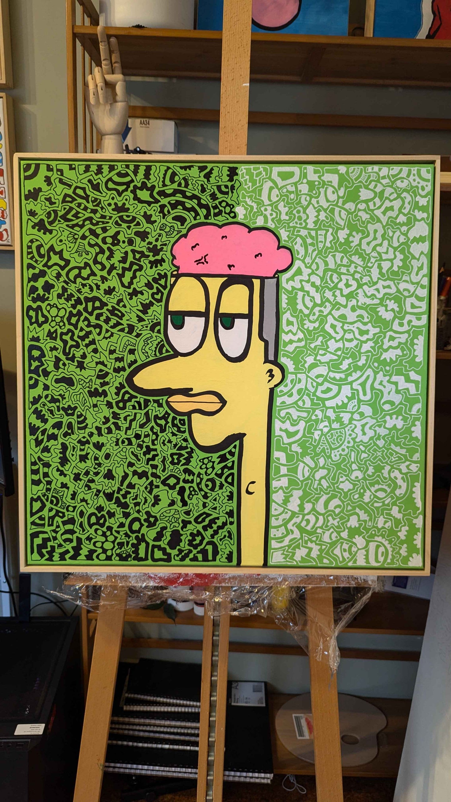 Open Mind 2 - Framed Acrylic on Canvas (620mm x 620mm)