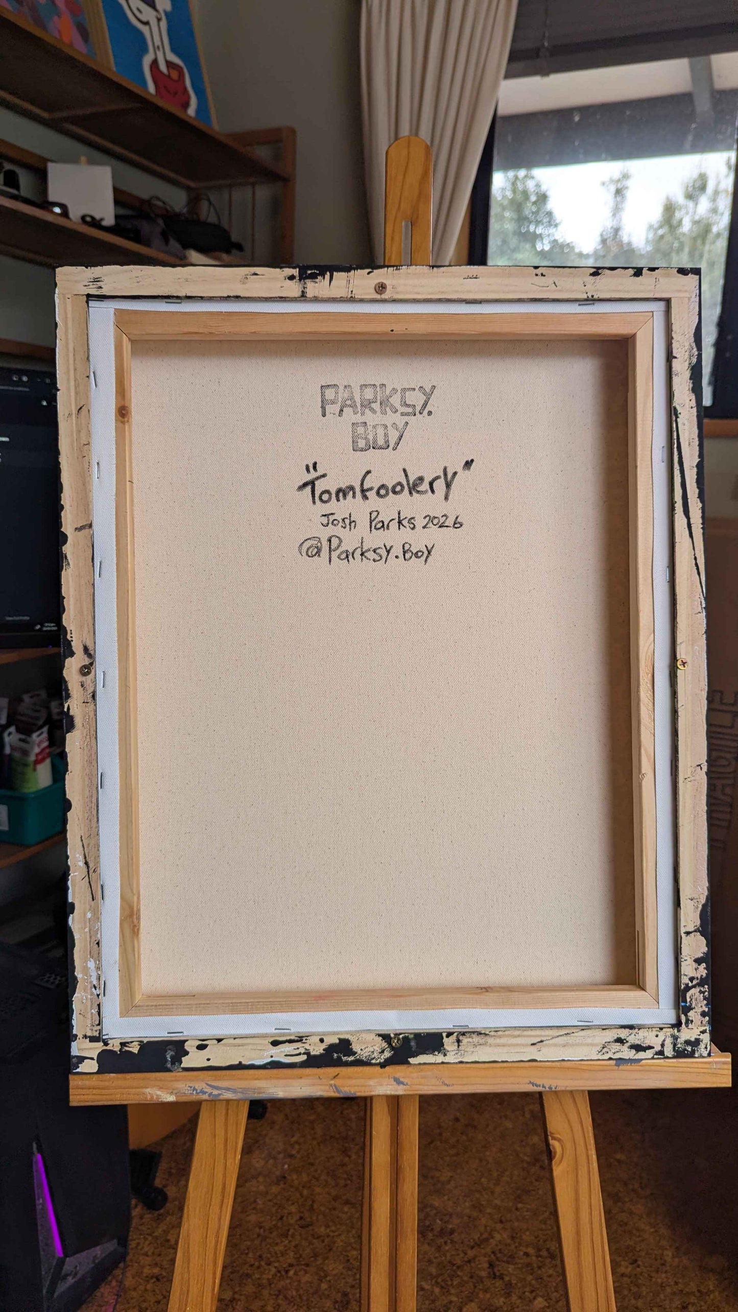 Tomfoolery - Framed Acrylic on Canvas (520mm x 420mm)