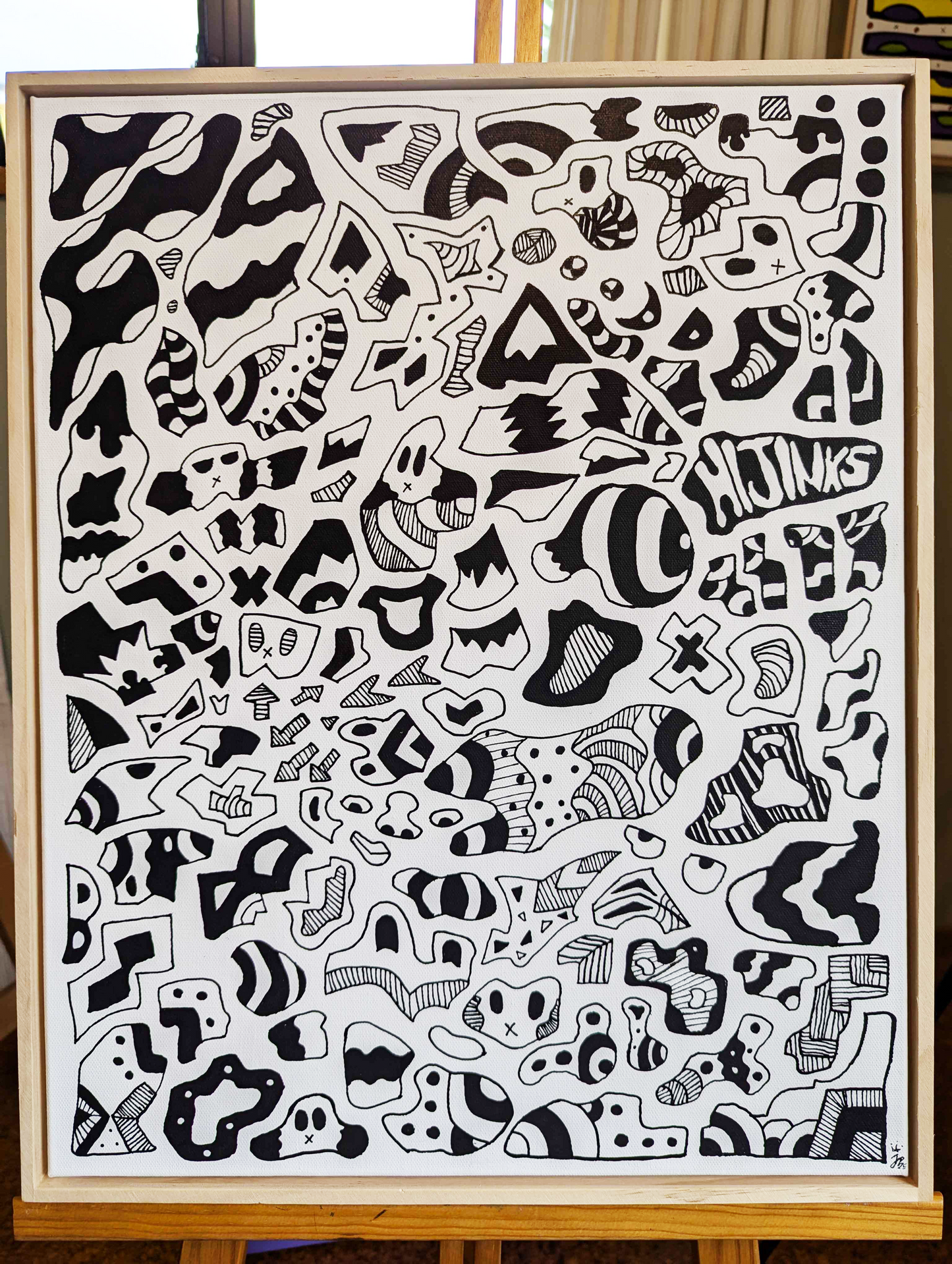 Hijinks - Framed Acrylic on Canvas (520mm x 420mm)