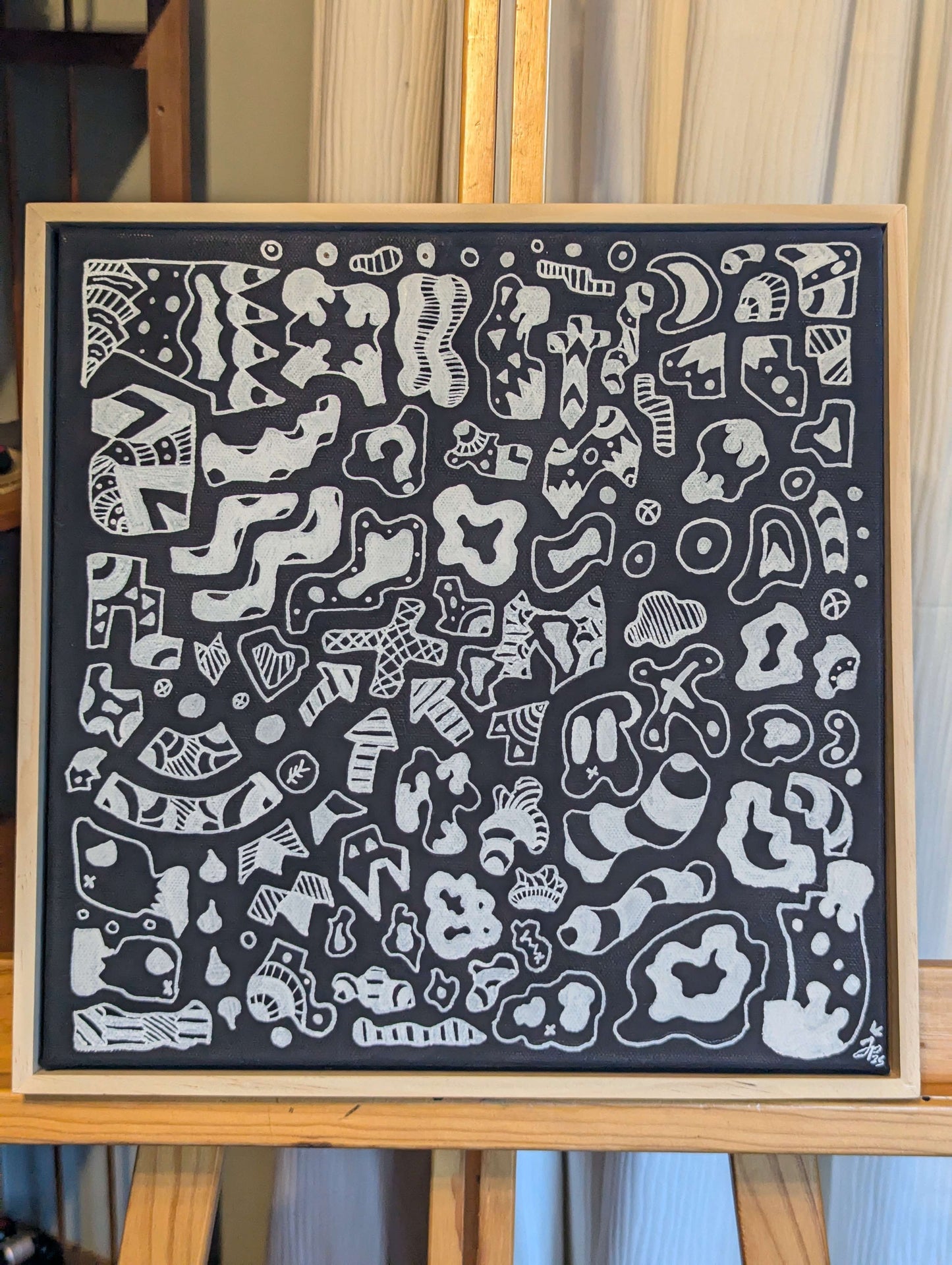 Hide - Framed Acrylic on Canvas (325 mm x 325mm)