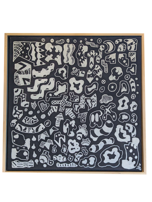 Hide - Framed Acrylic on Canvas (325 mm x 325mm)