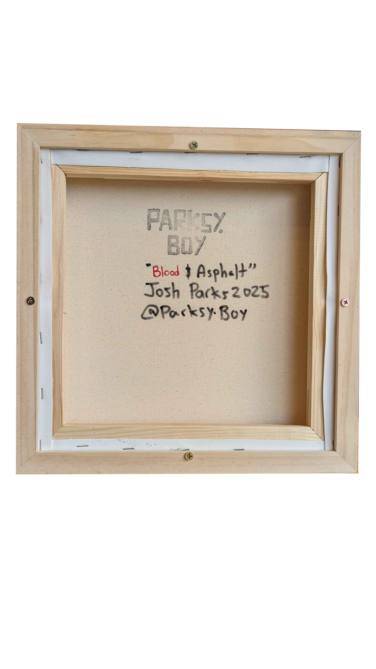 Blood & Asphalt - Framed Acrylic on Canvas (325mm x 325mm)