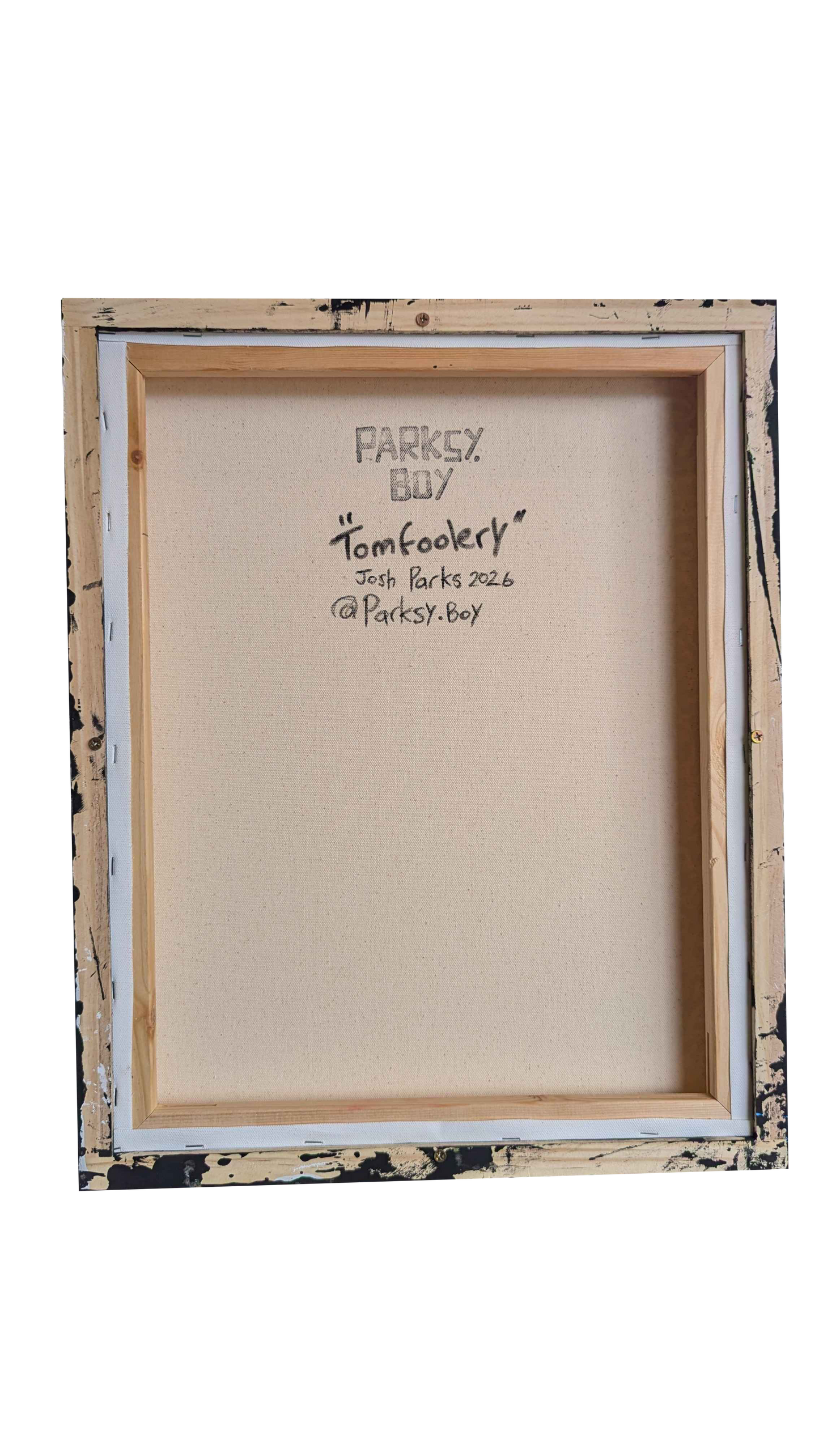 Tomfoolery  - Framed Acrylic on Canvas (520mm x 420mm)
