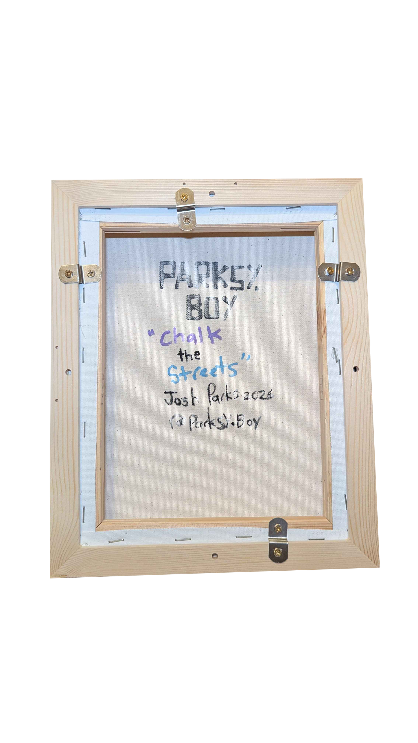 .Chalk the Street - Framed Acrylic on Canvas (250mm x 200mm)