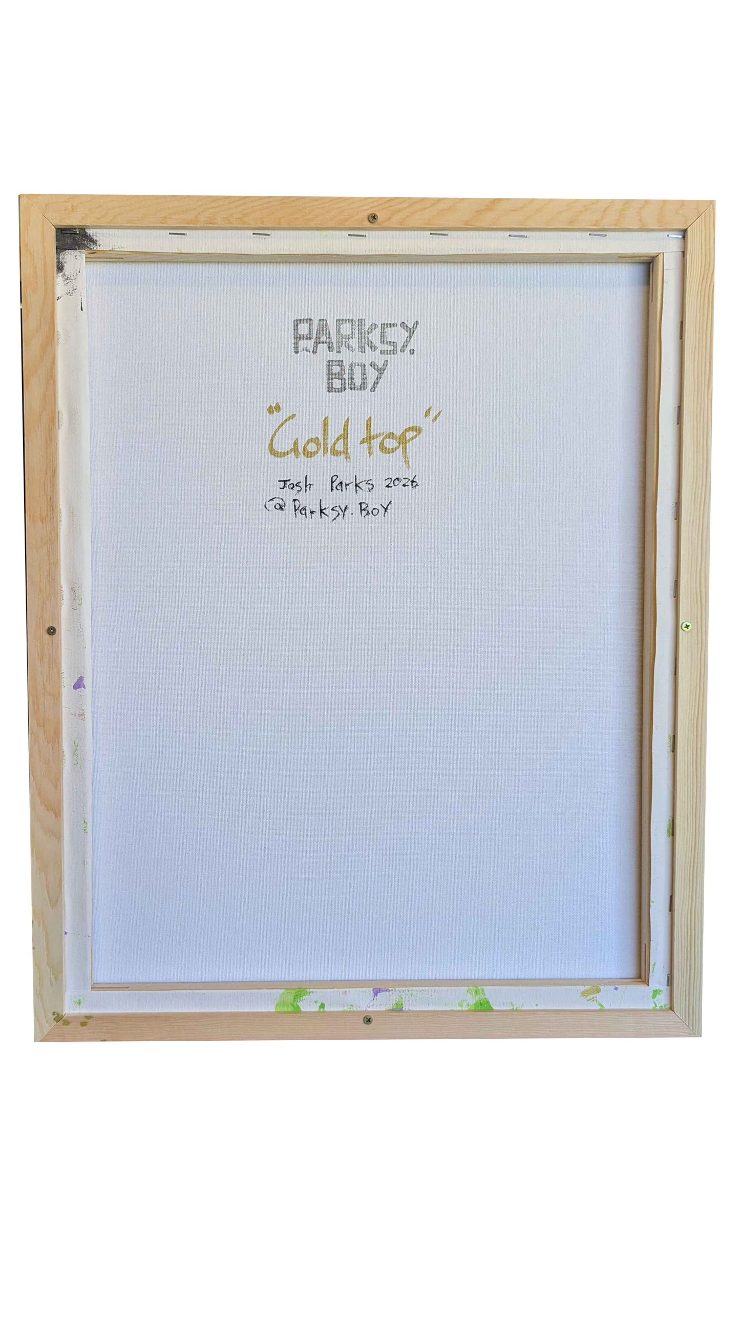 Goldtop - Framed Acrylic on Canvas (520mm x 420mm)