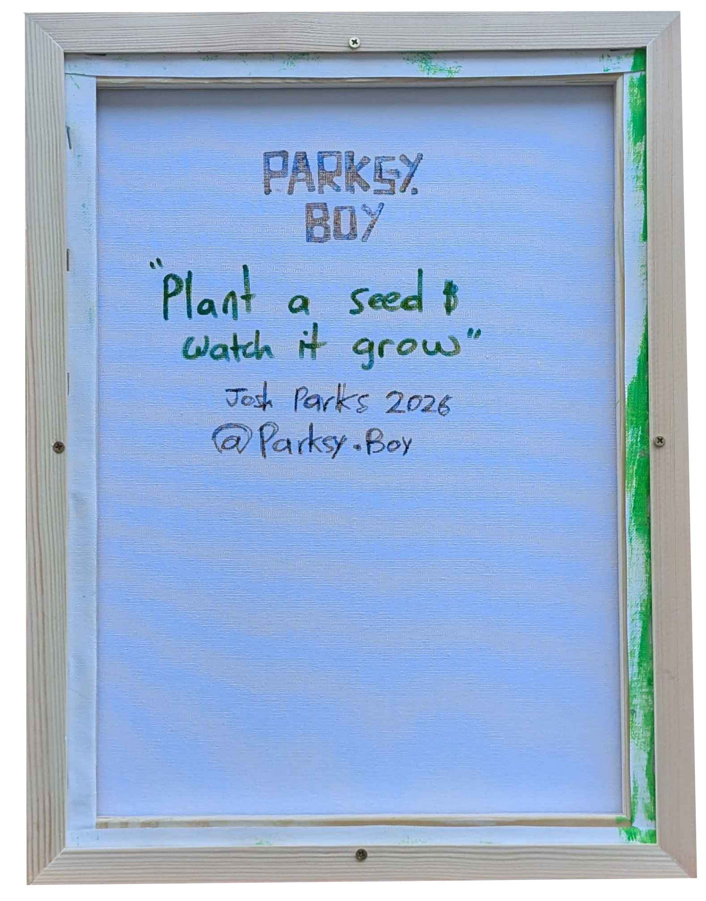 .Plant a seed & watch it grow - Framed Acrylic on Canvas (420mm x 320mm)