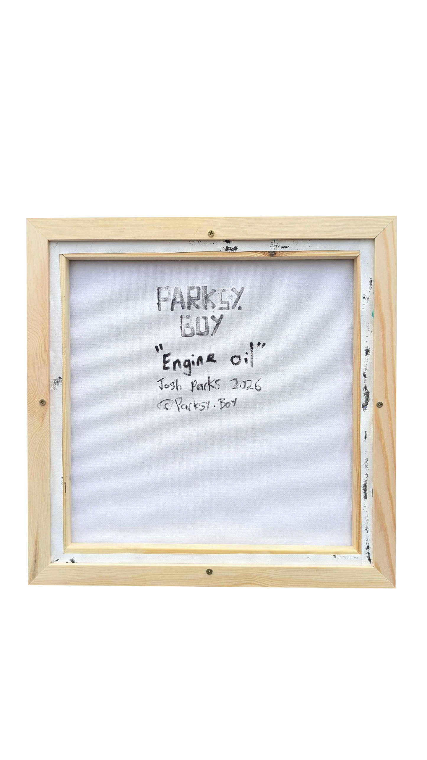 Engine Oil - Framed Acrylic on Canvas (325mm x 325mm)