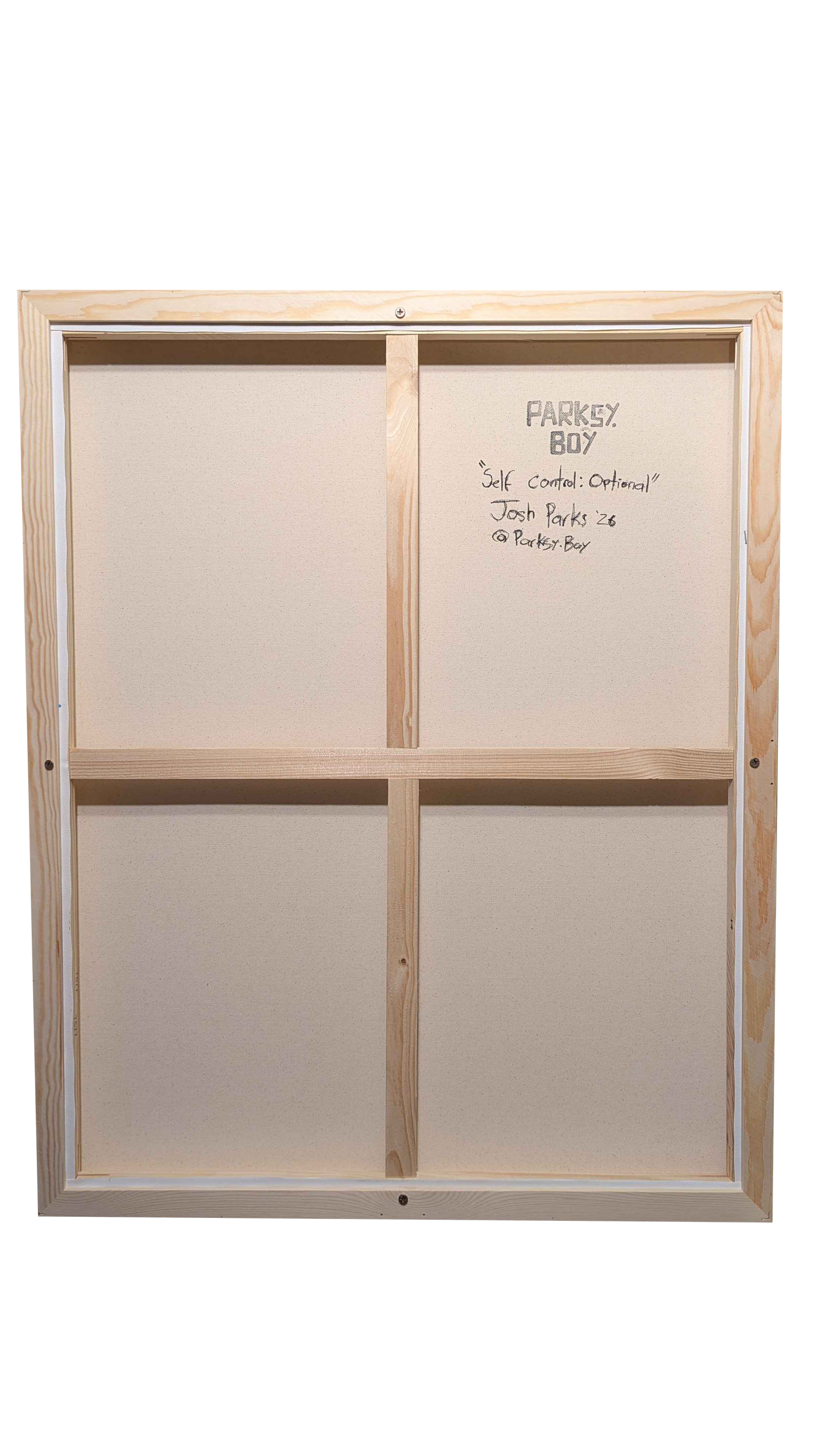 Self Control: Optional - Framed Acrylic on Canvas (785mm x 630mm)