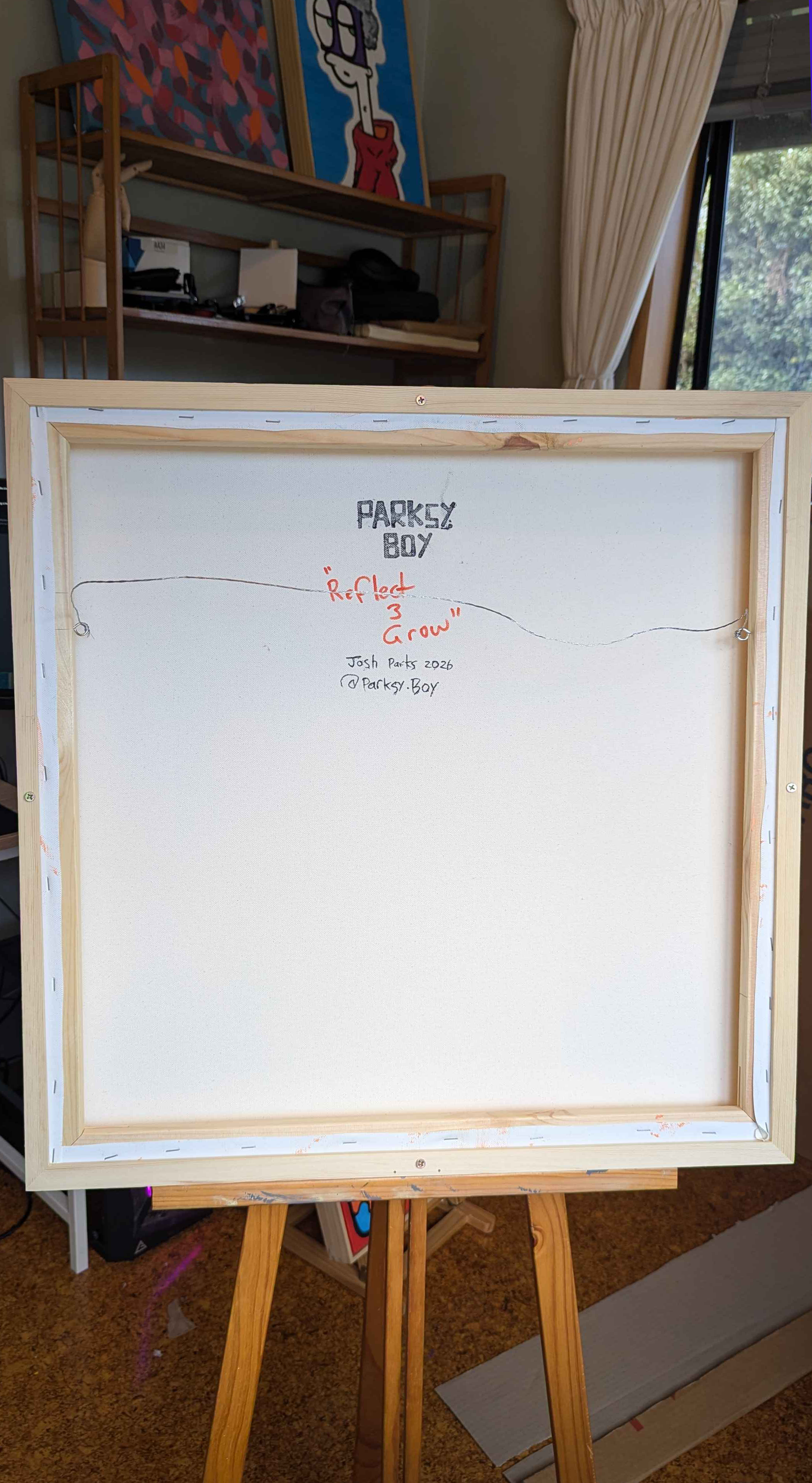 .Reflect & Grow - Framed Acrylic on Canvas (620mm x 620mm)