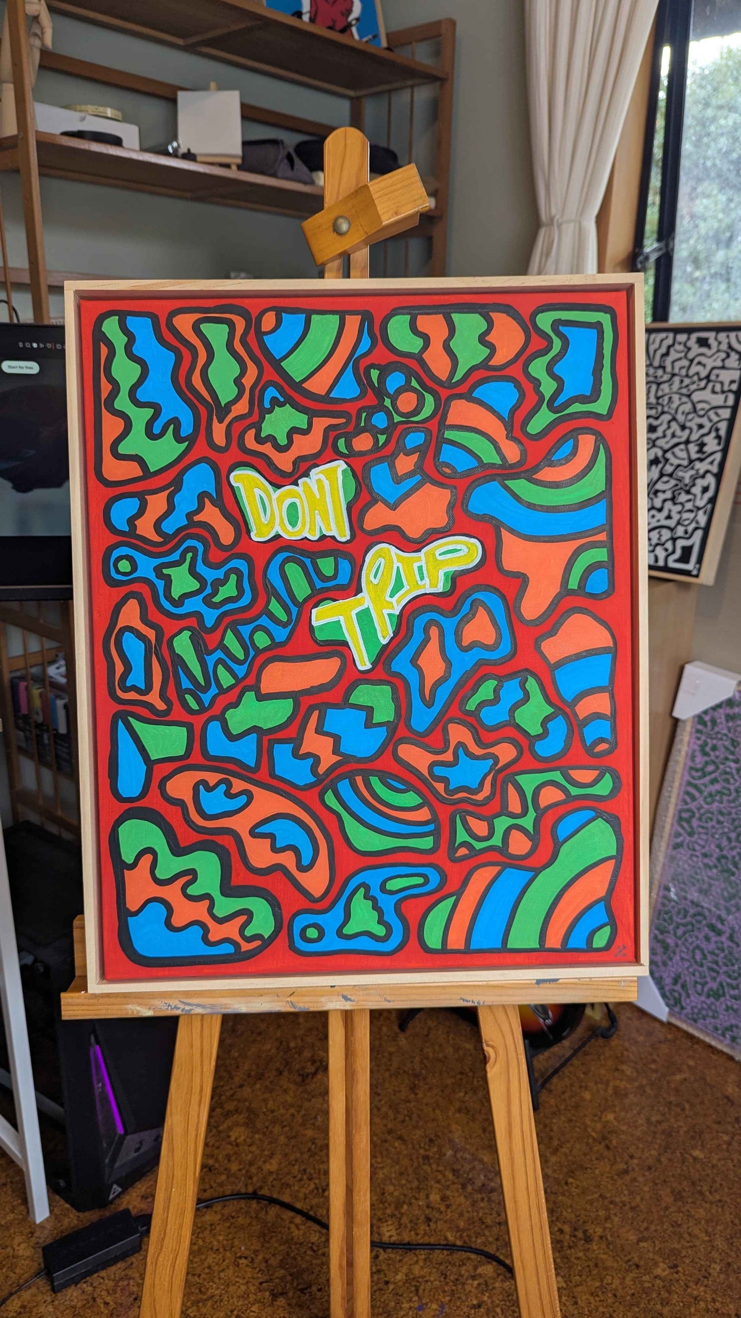 Dont Trip - Framed Acrylic on Canvas (520mm x 420mm)