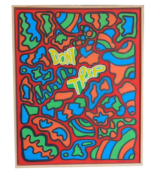 Dont Trip - Framed Acrylic on Canvas (520mm x 420mm)