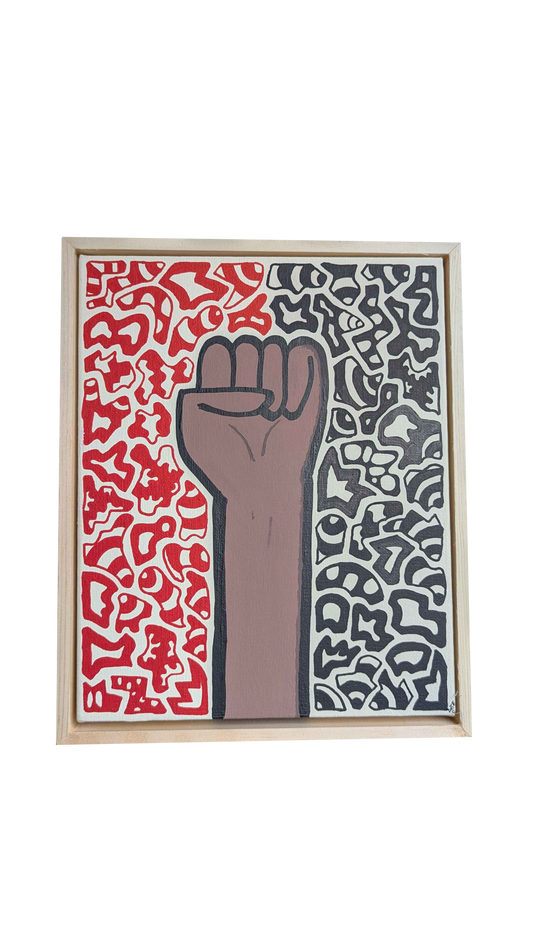 .Kia Kaha - Framed Acrylic on Canvas (250mm x 200mm)