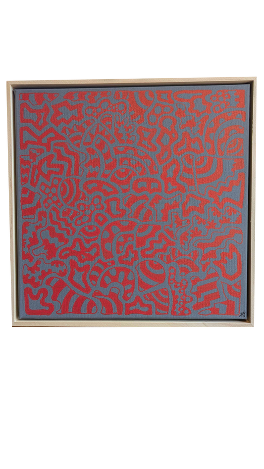 Blood & Asphalt - Framed Acrylic on Canvas (325mm x 325mm)