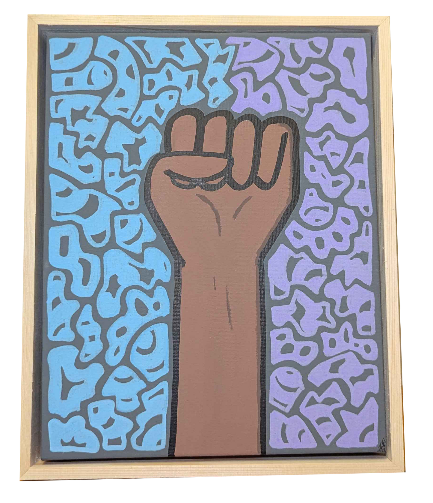 .Chalk the Street - Framed Acrylic on Canvas (250mm x 200mm)