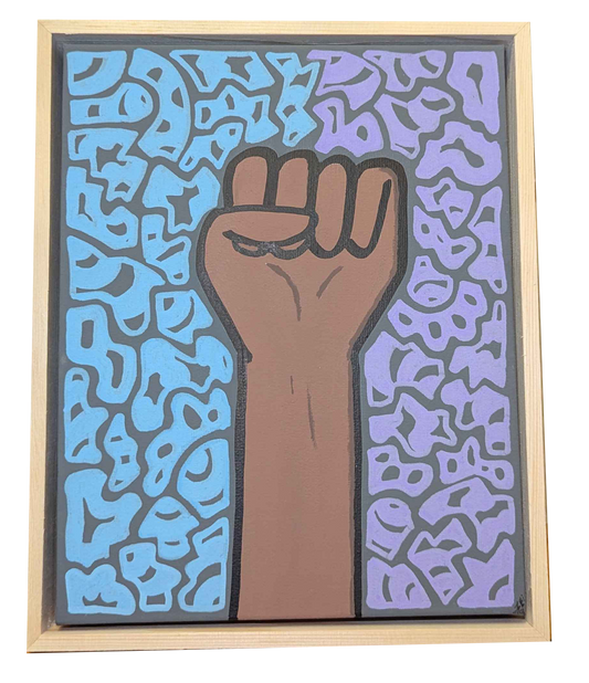 .Chalk the Street - Framed Acrylic on Canvas (250mm x 200mm)