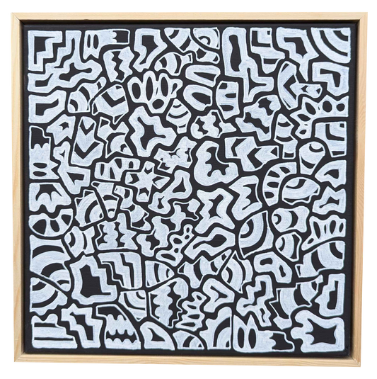 Engine Oil - Framed Acrylic on Canvas (325mm x 325mm)
