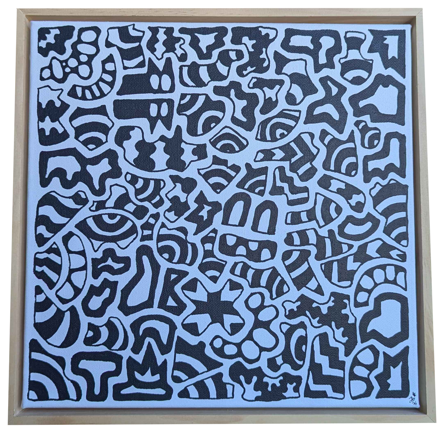 Horseplay - Framed Acrylic on Canvas (325mm x 325mm)