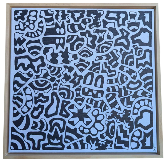 Horseplay - Framed Acrylic on Canvas (325mm x 325mm)
