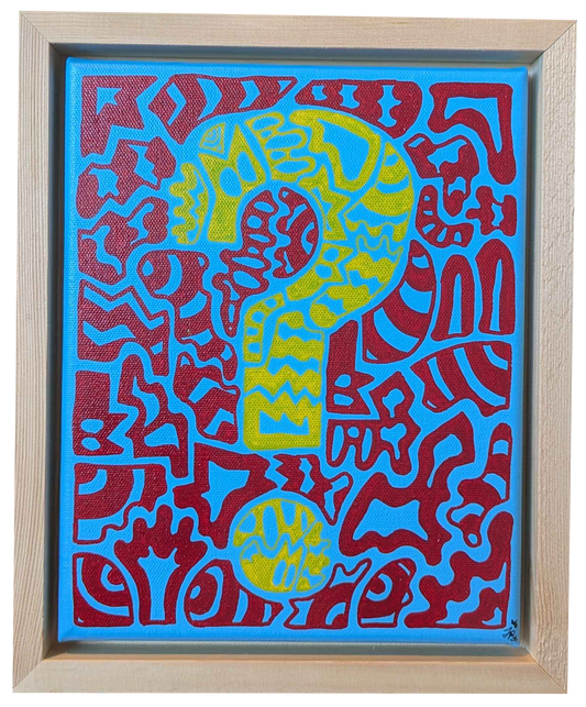 .Stay curious - Framed Acrylic on Canvas (250mm x 200mm)