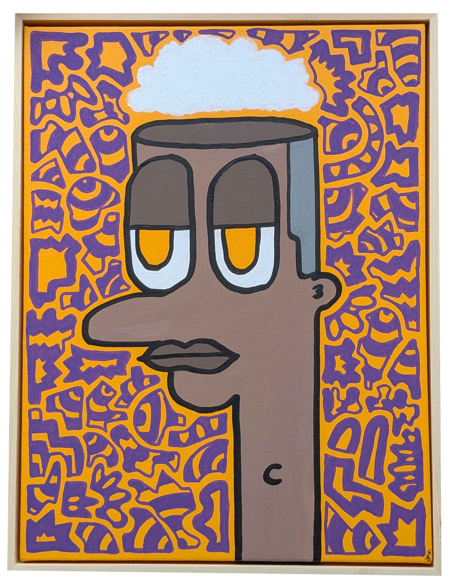 Head in the clouds - Framed Acrylic on Canvas (420mm x 320mm)