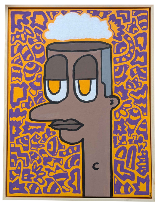 Head in the clouds - Framed Acrylic on Canvas (420mm x 320mm)