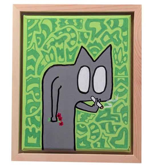 .Flower Buds - Framed Acrylic on Canvas (250mm x 200mm)