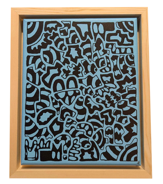 .Space Pirate - Framed Acrylic on Canvas (250mm x 200mm)