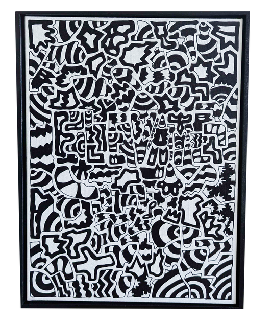 .High Vibrations - Framed Acrylic on Canvas (420mm x 320mm)