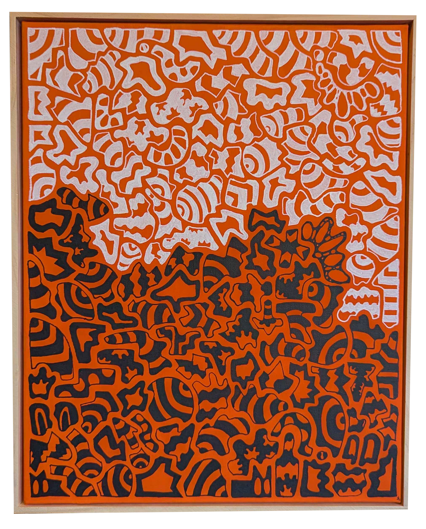 Oil & Water - Framed Acrylic on Canvas (520mm x 420mm)