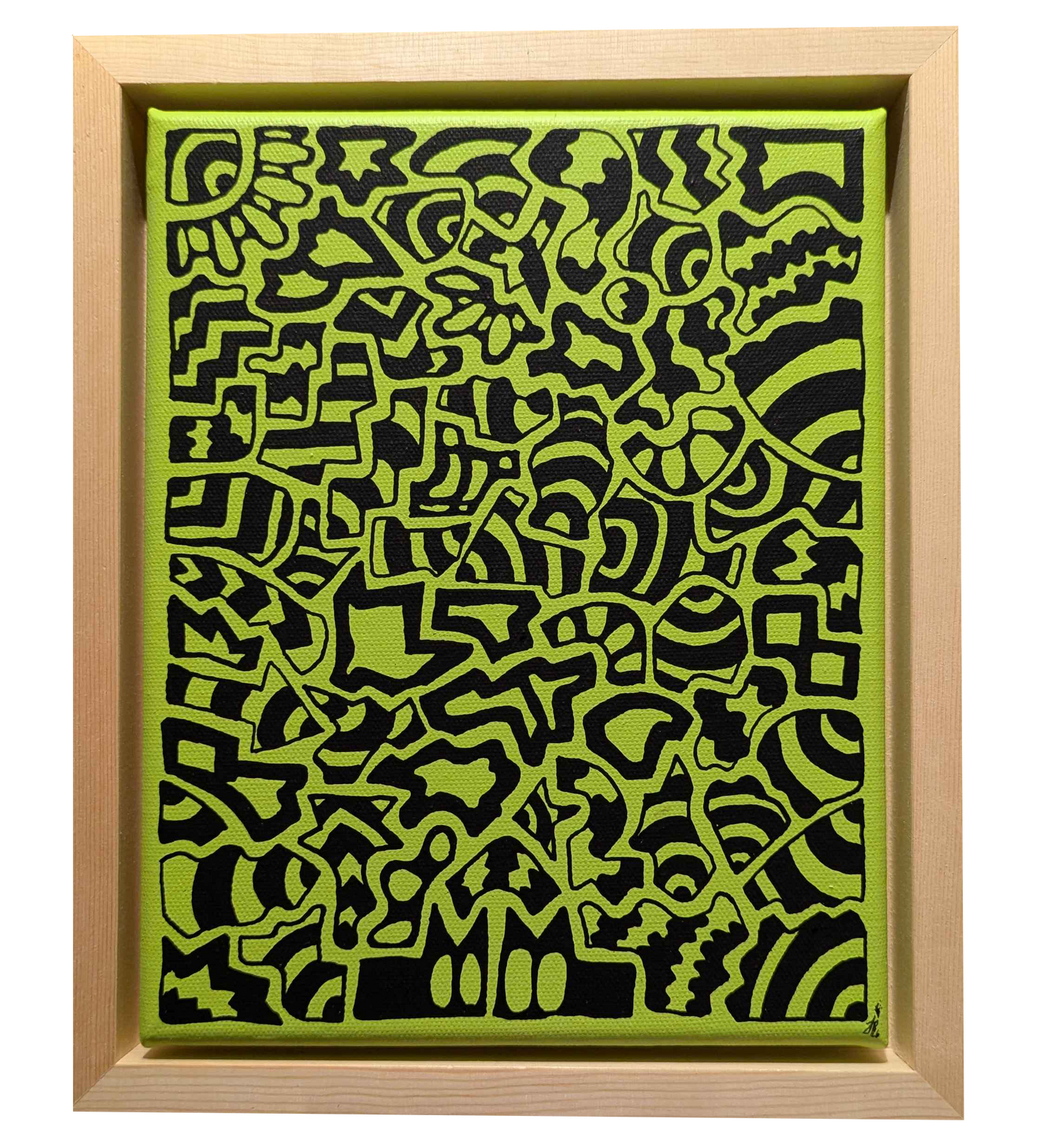 .Alien Houseplant - Framed Acrylic on Canvas (250mm x 200mm)