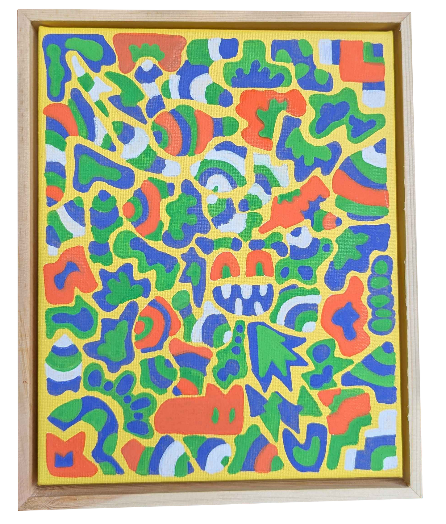 .The Monster under my bed - Framed Acrylic on Canvas (250mm x 200mm)