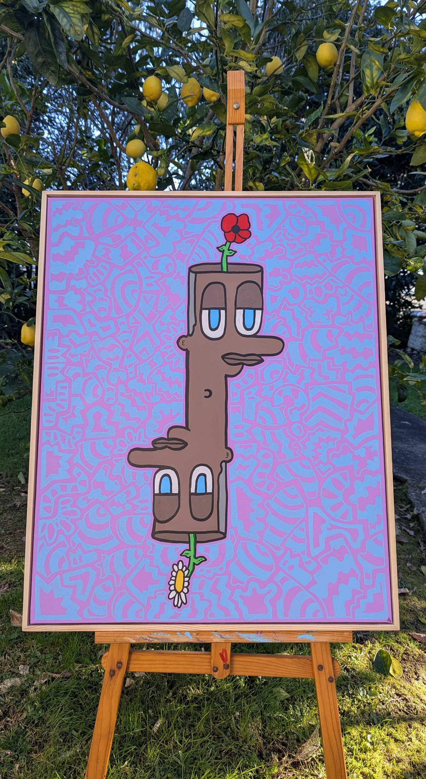 .Heads I win, Tails you lose - Framed Acrylic on Canvas (785mm x 630mm)