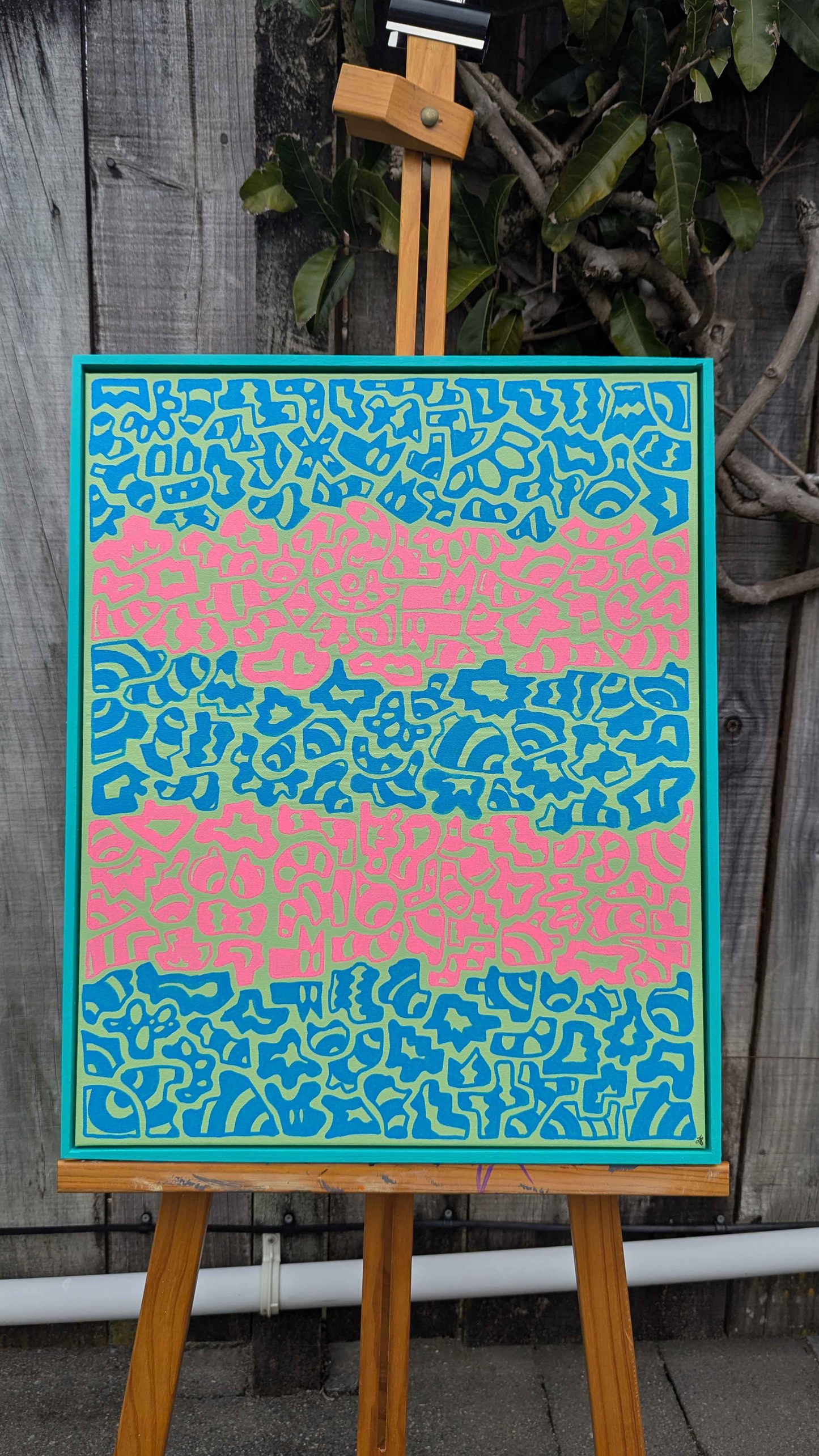 My Tummy is full of Ice Cream & Rage - Framed Acrylic on Canvas (520mm x 420mm)