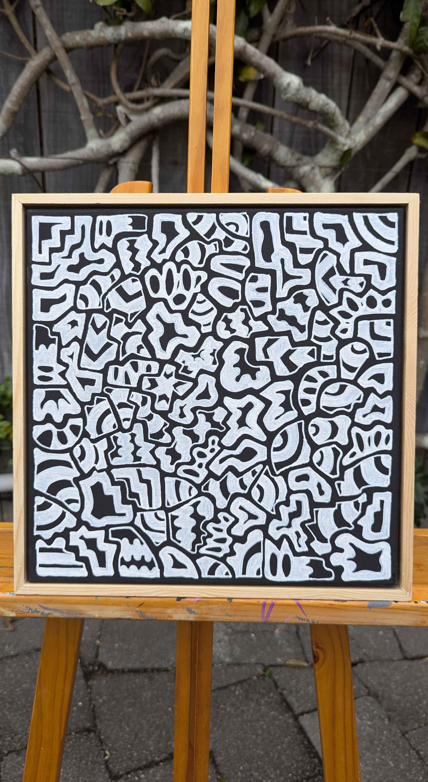 Engine Oil - Framed Acrylic on Canvas (325mm x 325mm)