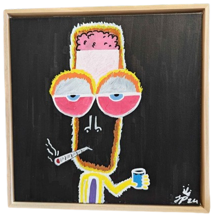 Highdrated - Framed Acrylic on Canvas (325mm x 325mm)