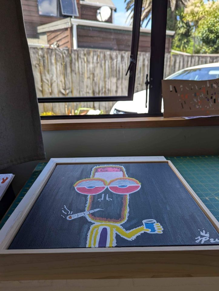 Highdrated - Framed Acrylic on Canvas (325mm x 325mm)