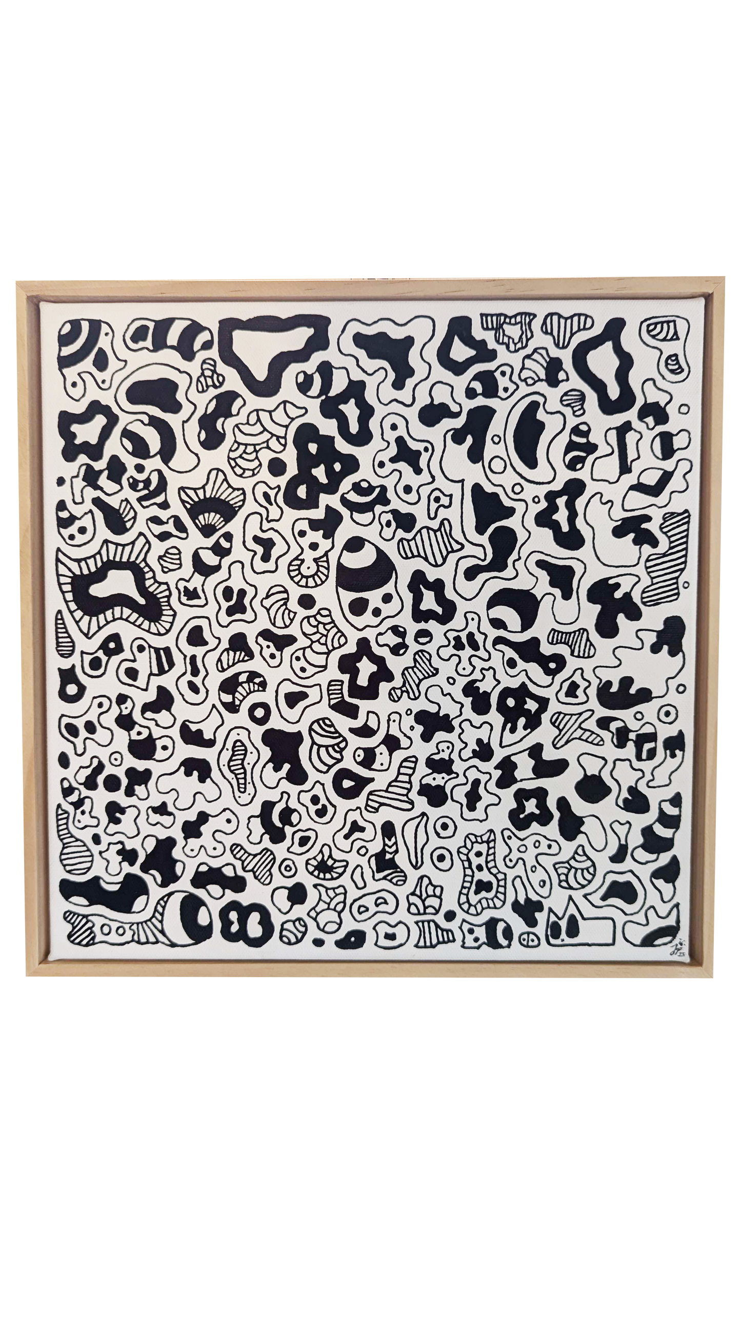 Hubbub - Framed Acrylic on Canvas (325 mm x 325mm)