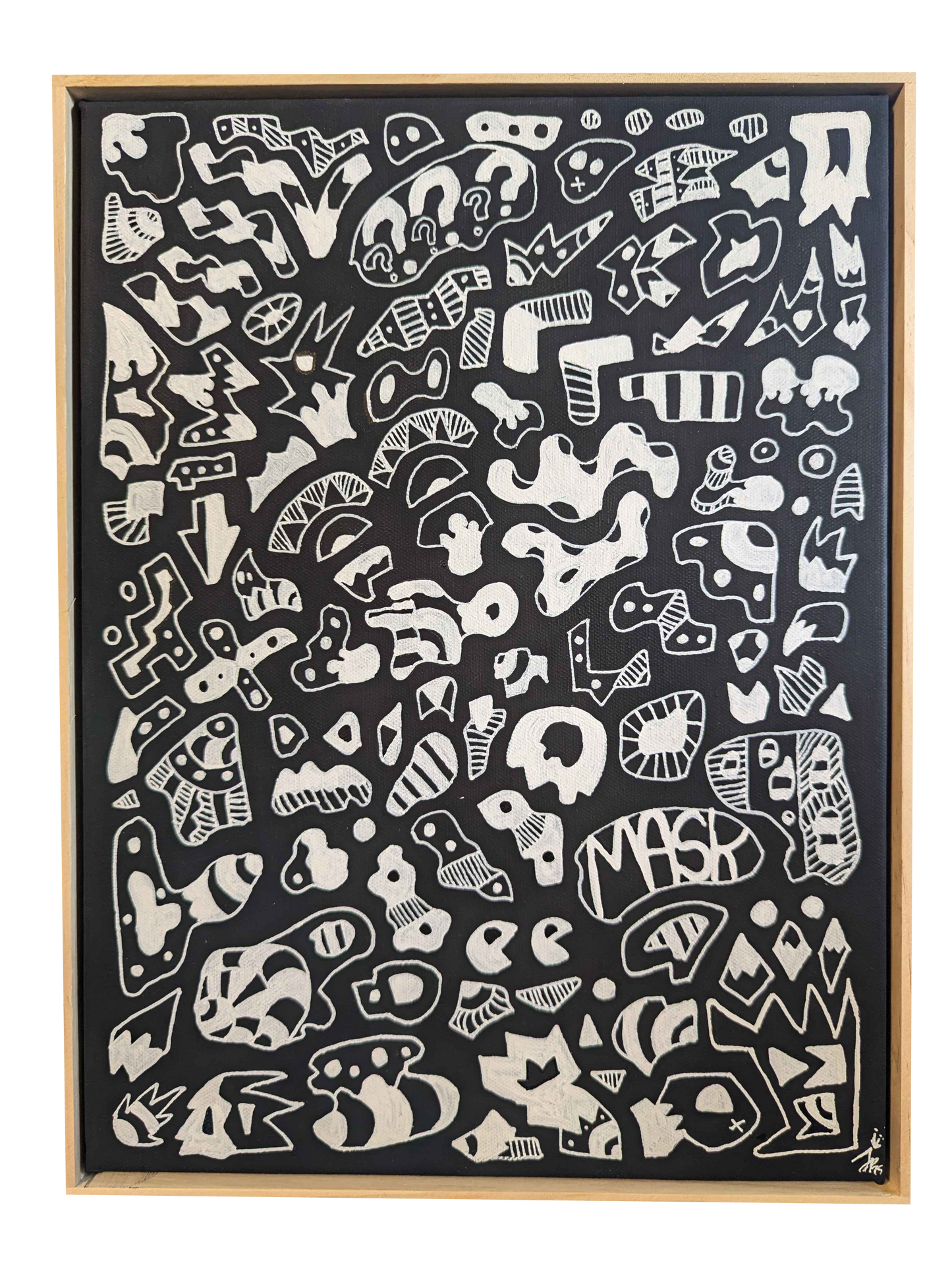 MASK - Framed Acrylic on Canvas (420mm x 320mm)