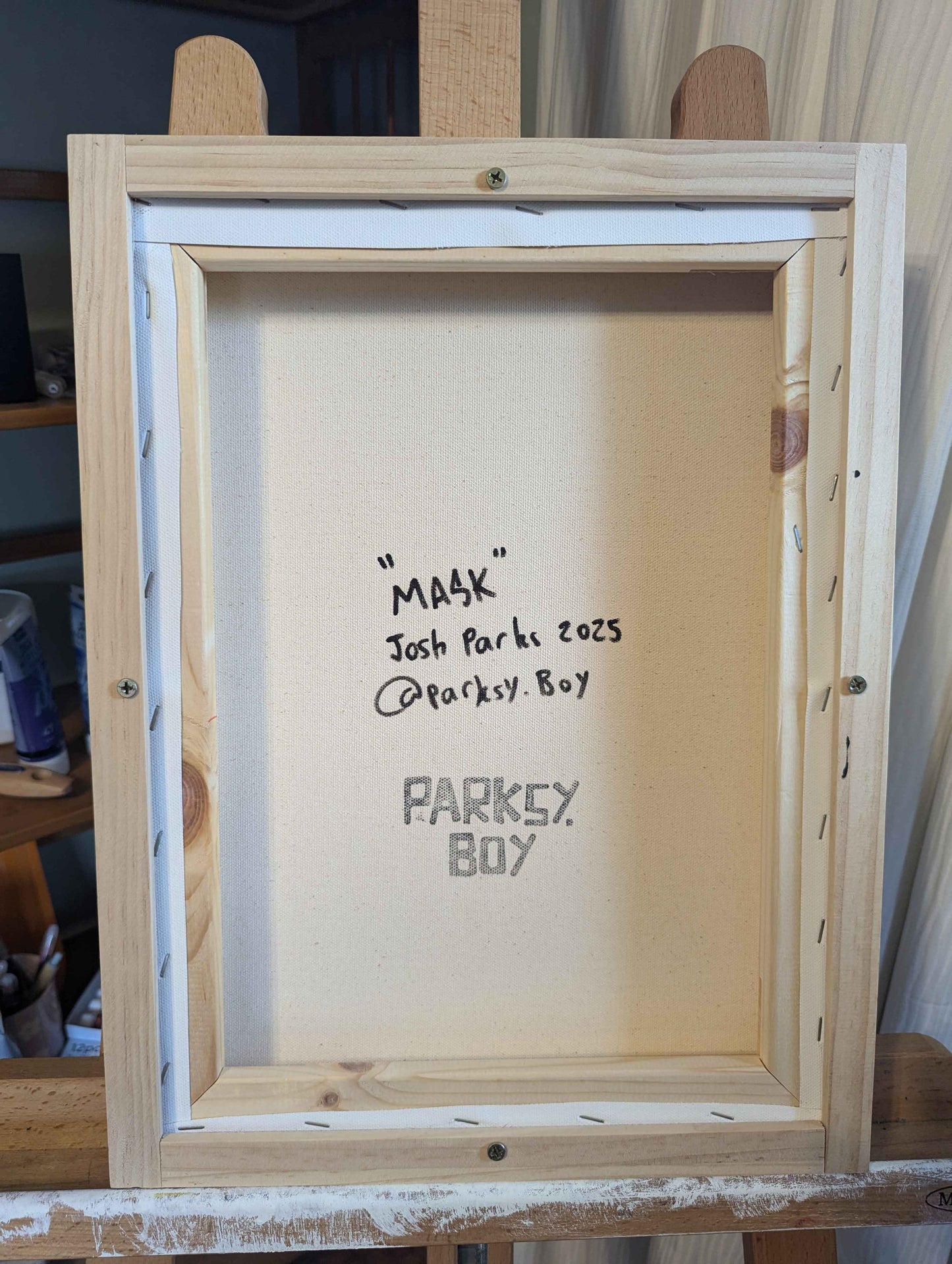 MASK - Framed Acrylic on Canvas (420mm x 320mm)