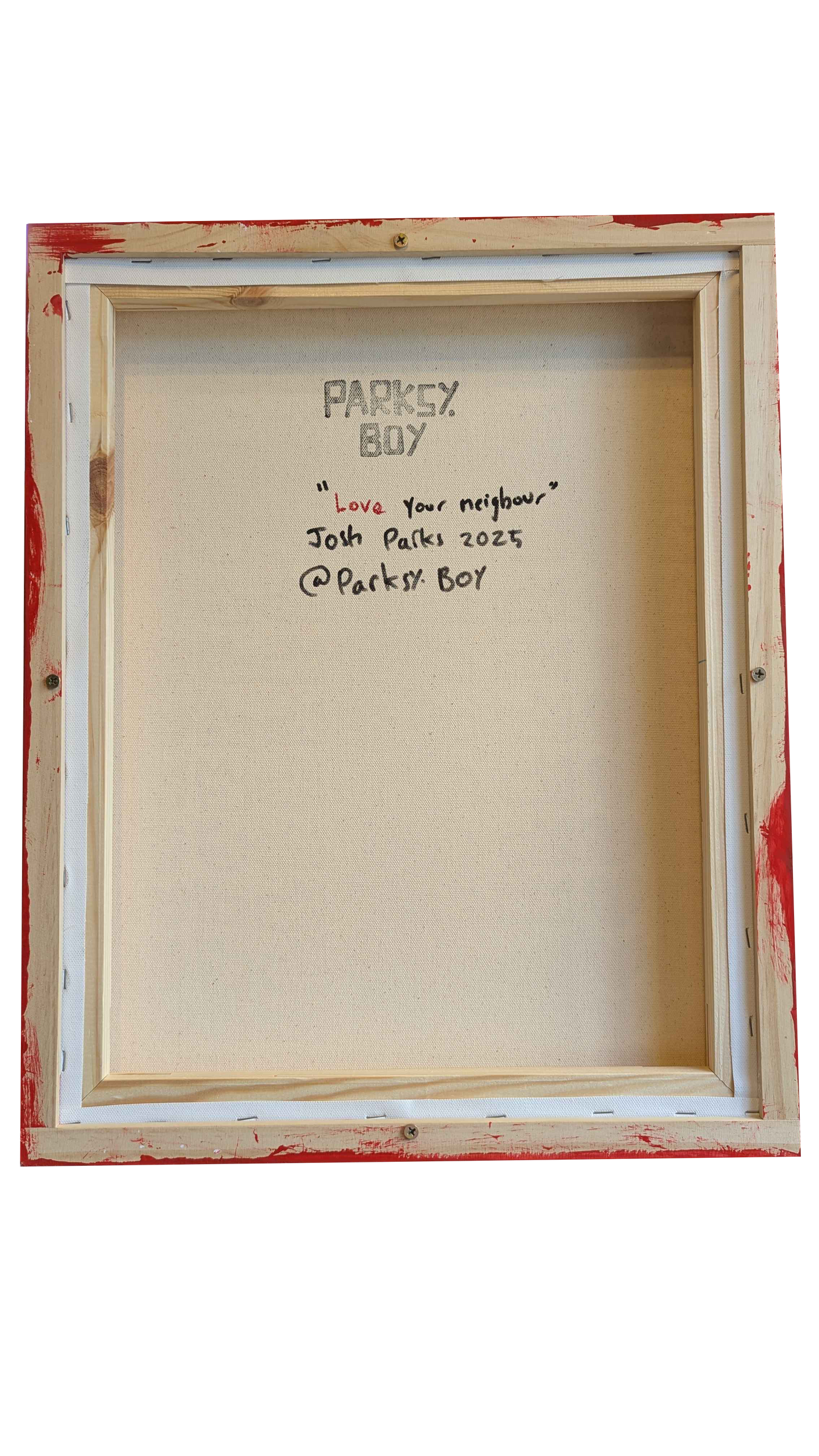 Love your neighbour - Framed Acrylic on Canvas (520mm x 420mm)