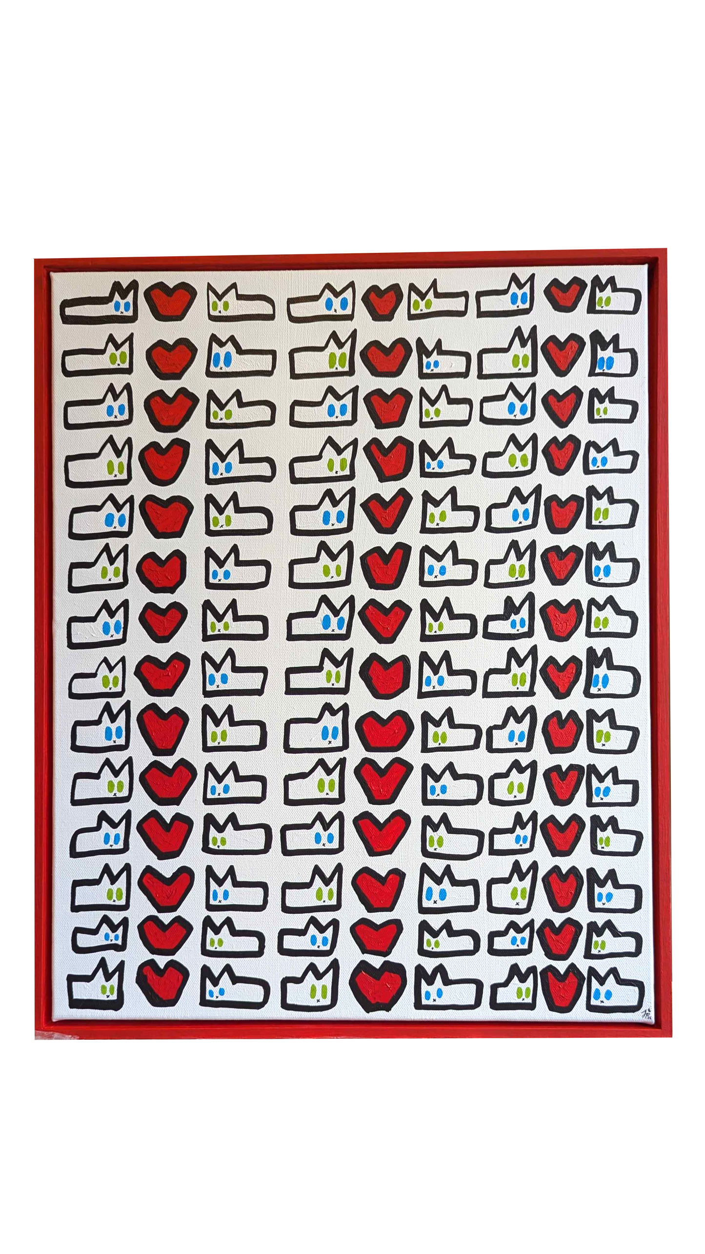 Love your neighbour - Framed Acrylic on Canvas (520mm x 420mm)