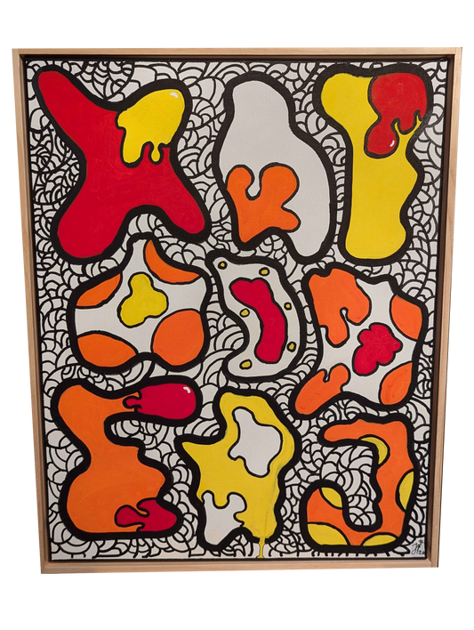 Drippy - Framed Acrylic on Canvas (520mm x 420mm)
