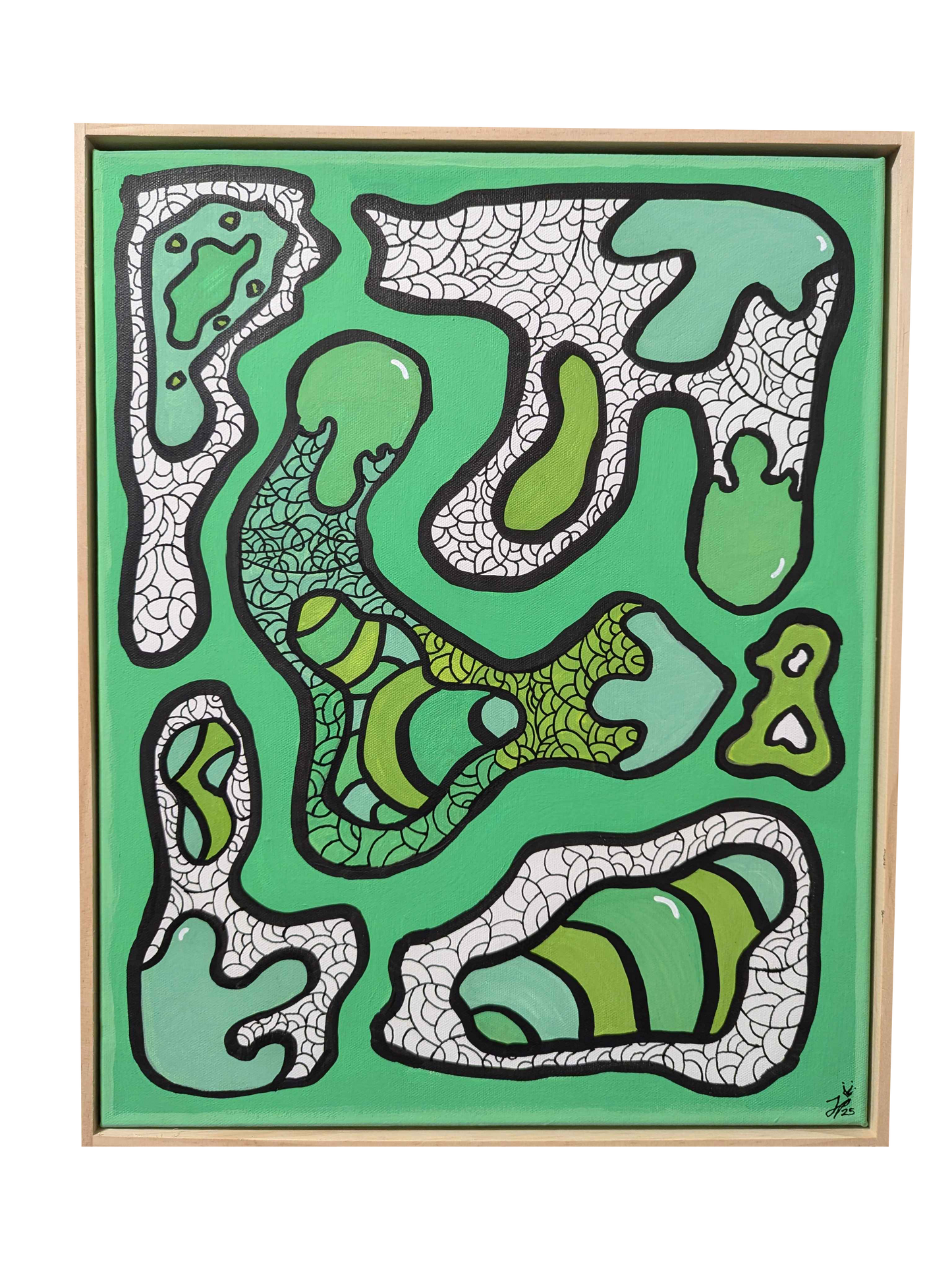 Basil - Framed Acrylic on Canvas (520mm x 420mm)