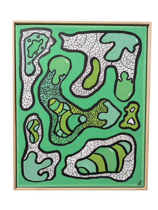 Basil - Framed Acrylic on Canvas (520mm x 420mm)